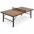 Holz Tischtennistisch Klappbar 274x152.5x76 cm Braun/Schwarz