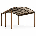 Carport 6x3m Braun Polycarbonatdach Stahlrahmen