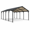 Stahl Carport mit Wellblechdach Schwarz 600x300x260 cm