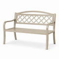 Metall Gartenbank Stahl Beige 120 cm