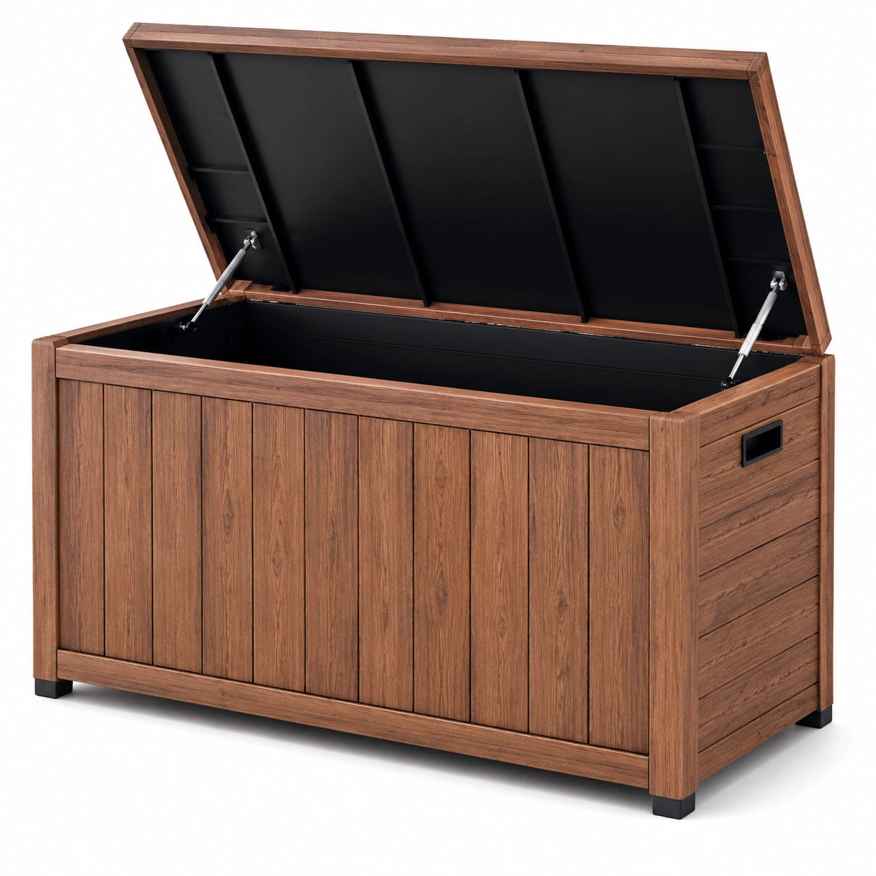 Gartenbox Polypropylen Holzoptik 120x60x75cm Braun