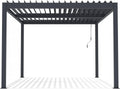 Gerätehaus habitat et jardin, 4 m, Anthrazit, Bioklimatische Pergola aus Aluminium Windsor - 3 x