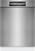 Bosch Geschirrspüler, 60 cm, Edelstahl, SMU4HTS00E Serie 4, breit, unterbaufähige Spülmaschine mit Besteckkorb