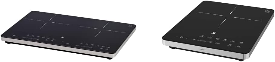 WMF Kochfeld, 3500 W, 2100 W, 28 cm, Schwarz/Silber, Kult X Doppel- Induktions, 2 Kochzonen, & Kult X Einzel- Induktions