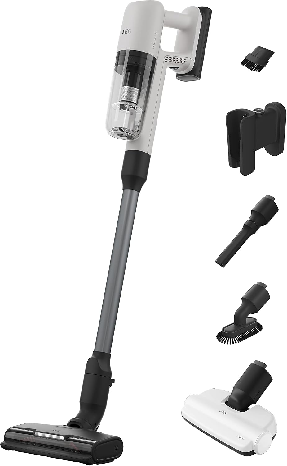 AEG Staubsauger, 2,2 kg, 120 m, Weiß/Schwarz, HYGIENIC 7000 Akku-, Extra Kraftvoll, Ultraleicht, Allergiker, bis zu 40 Min. Laufzeit