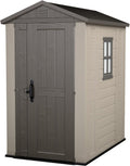 Gerätehaus Keter, 129.5 x 182 x 216.5 cm, 4.0m, Beige/Grau, Factor 4x6, Beige, ³ Rauminhalt, Außenmaße (B/T/H)