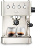 Solis Kaffeemaschine, 58 mm, Silber, Barista Gran Gusto Espressomaschine, mit abnehmbaren Wassertank, Heißwasser- und Dampffunktion