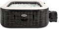 Intex Badewannen mit Sprudelfunktion, 196 x 71 cm, 1098 L, Schwarz/Weiß, PureSpa Greywood Deluxe In- & Outdoor Whirlpool aufblasbar