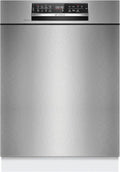 Bosch Geschirrspüler, 60 cm, Edelstahl, SMU6ZCS16E Serie 6, breit, unterbaufähige Spülmaschine mit Besteckschublade