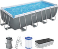 Bestway Pools & Schwimmbecken, 488 x 244 x 122 cm, 11.532 Liter, 3.028 l, Grau/Blau/Weiß