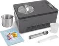 Springlane Kitchen Eismaschine, 2,0 L, 220 W, Anthrazit, & Joghurtbereiter Elisa mit selbstkühlendem Kompressor