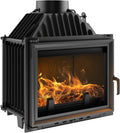 kratki Kaminofen, 8 kW, Schwarz, Kamineinsatz Gusseisen Maja Ø 180
