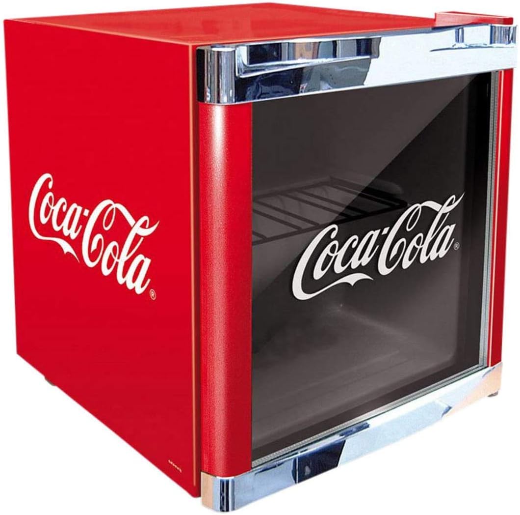 °CUBES Kühlschrank, 51 cm, 48 L, Rot/Schwarz, Flaschen Coca-Cola Classic/ Höhe / 98 kWh/Jahr / Kühlteil