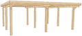 Weka Carports, Beige, Flachdach-Doppelcarport 618 Gr. 1, ohne Dachplatten