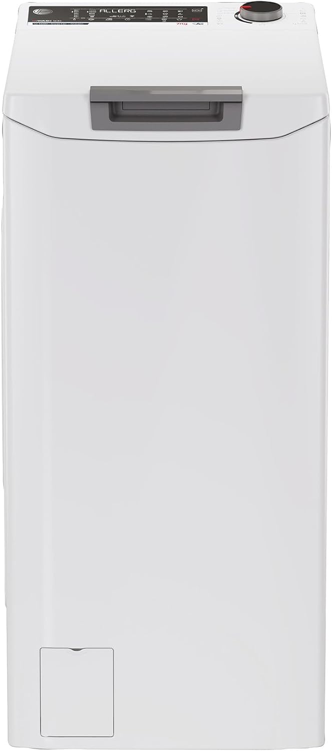 Hoover Waschmaschine, 7 kg, Weiß, Toplader THOS476TM5-S I Smarte Bedienung mit Wi-Fi