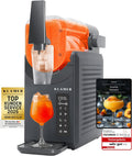 KLAMER Eismaschine, 2 L, Grau/Orange, Slush Maschine, mit 5 smarten Programmen: Slushie, Cocktail, Milchshake, Frappé