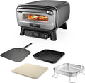 Ninja Pizzaofen, 30 cm, Schwarz/Silber, Artisan Outdoor- und Heißluftfritteuse, 4 Funktionen: Pizza, Air Fry, Bake