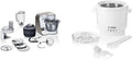 Bosch Hausgeräte Universalküchenmaschinen, 3,9 L, Weiß/Metallic, Küchenmaschine Serie 4 MUM5XW20, Edelstahl-Schüssel & MUZ5EB2