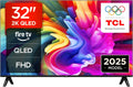 TCL Fernseher, 32 Zoll, Schwarz, Smart TV, 32SF560, Full HD Smart QLED Direct LED TV mit Fire TV & HDR, Metallic Design
