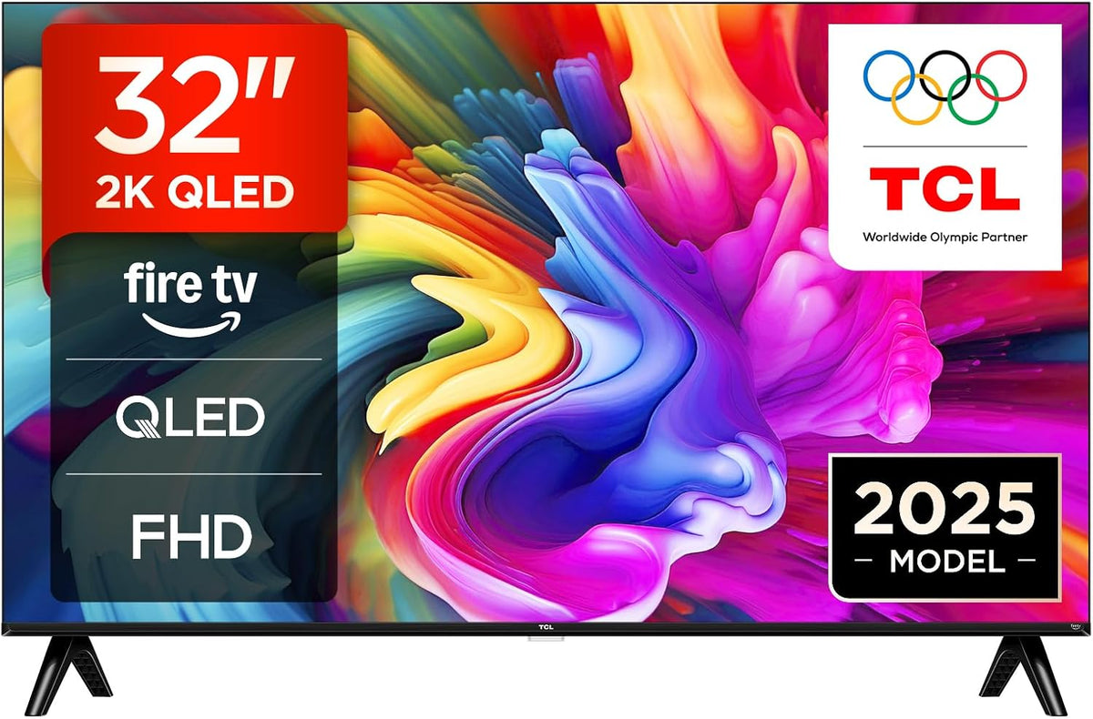 TCL Fernseher, 32 Zoll, Schwarz, Smart TV, 32SF560, Full HD Smart QLED Direct LED TV mit Fire TV & HDR, Metallic Design
