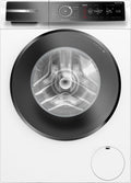 Bosch Waschmaschine, 9 kg, Weiß/Schwarz, WGB244070 Serie 8 Smarte, 1400 UpM, Iron Assist: Dampf zum Entknittern