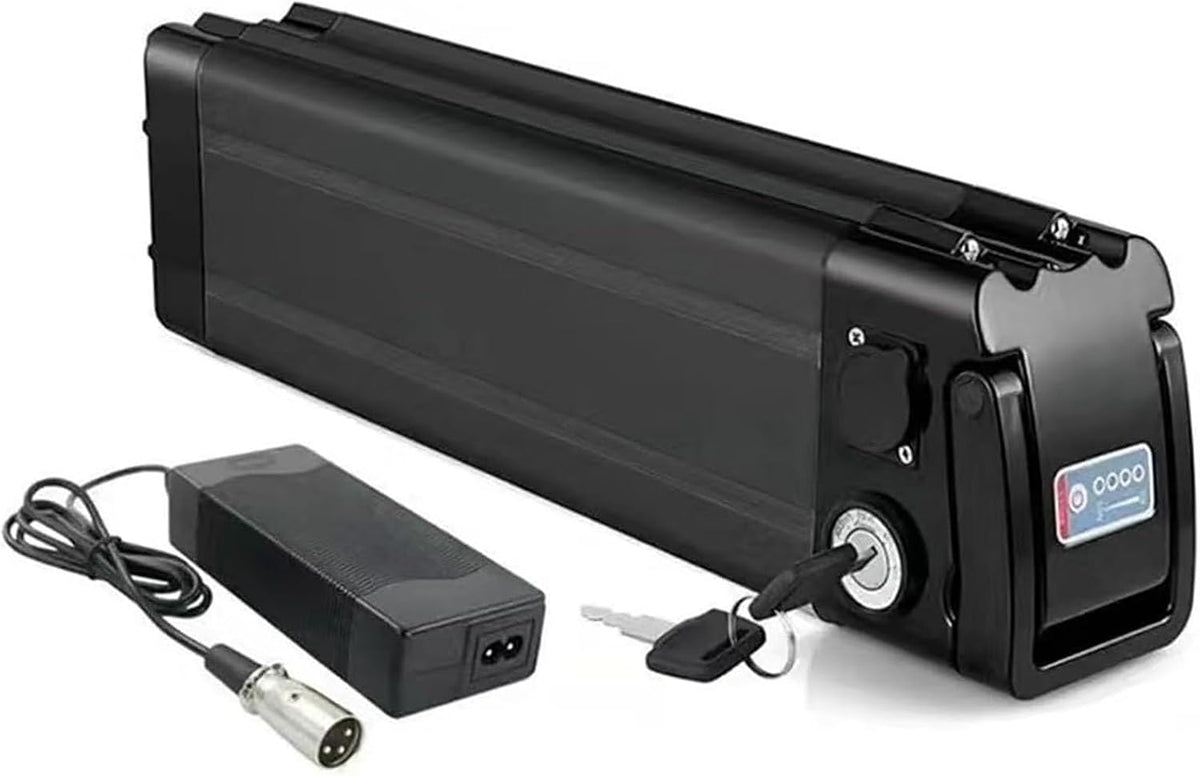 OmurgA E-Bike, 390 x 110 x 75 mm, 1000 W, 15 Ah, 20 Ah, Schwarz, Akku 36 V 48 V 25 Ah, Elektrofahrrad Batterie 36 V 48 V Lithium Batterie 25 Ah Led