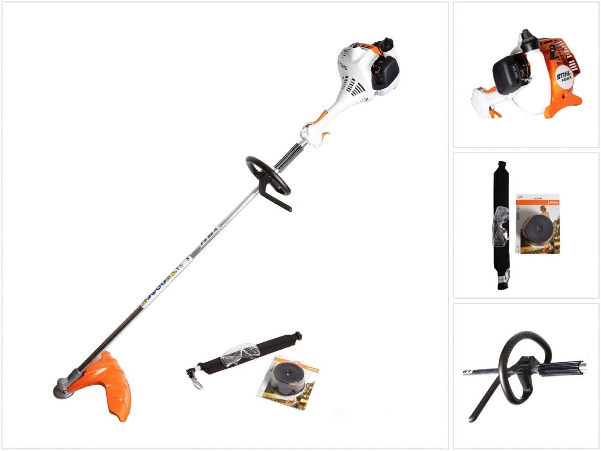 Stihl Rasentrimmer, 0,75 kW / 1PS, Weiß/Orange/Schwarz, FS 55 R Freischneider Motorsense 0, 75 kW/1, 0 PS mit Rundumgriff