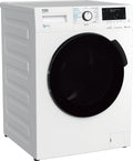 Beko Waschtrockner, 7 kg, 4 kg, Weiß/Schwarz, WDW75141Steam1 / Wasserkondensation/ schwarze XL-Tür/, Trocknen