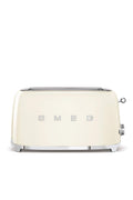 Smeg Toaster, 1500 W, Creme, 2x4 TSF02CREU -, 2 Schlitze für 4 Scheiben, 6 Vergoldungsniveaus, Heizfunktion, Abtau- und Bagel- Funktion