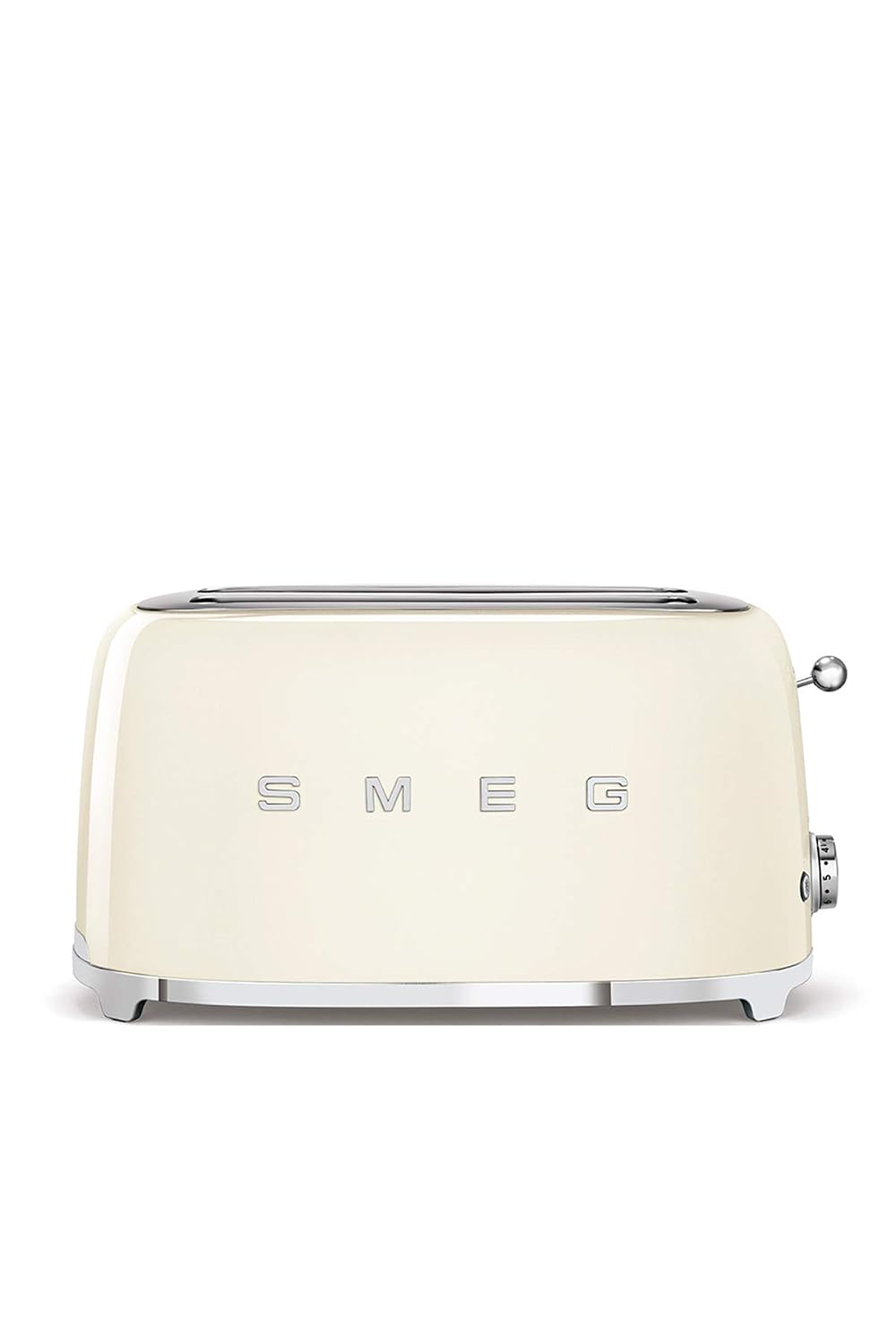 Smeg Toaster, 1500 W, Creme, 2x4 TSF02CREU -, 2 Schlitze für 4 Scheiben, 6 Vergoldungsniveaus, Heizfunktion, Abtau- und Bagel- Funktion