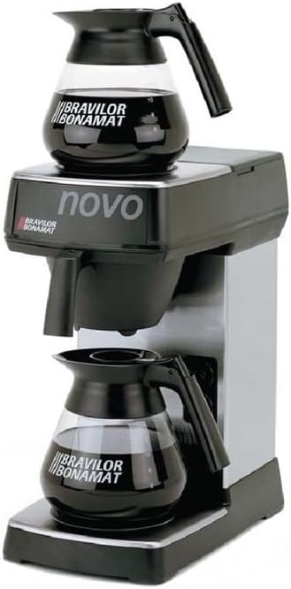 Bravilor Bonamat Kaffeemaschine, 2 x 1,5 Liter, Schwarz, F454 Novo, 430(H) x 205(W) x 340(D)mm