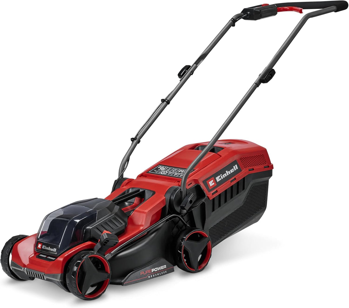 Einhell Rasenmäher, 32 cm, 270 m, 18 V, 27 L, Rot/Schwarz, Akku- GE-cm 18/32 C Li BL-Solo Power X-Change (, Schnittbreite