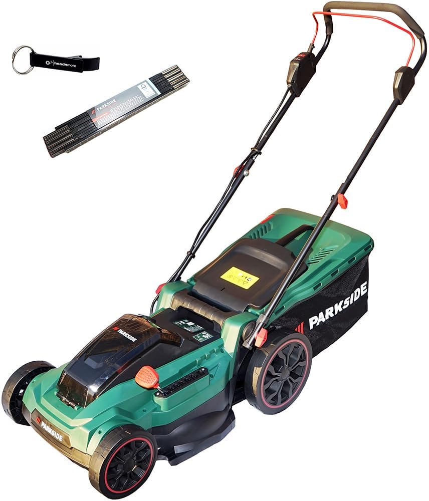 HEADNMORE Rasenmäher, 40 V, Grün/Schwarz, ® Bundle - Parkside® Akku PRMA 40-Li D2 (ohne Akkus)