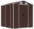 Gerätehaus vidaXL, 191x215x198 cm, Verzinkter Stahl, Braun