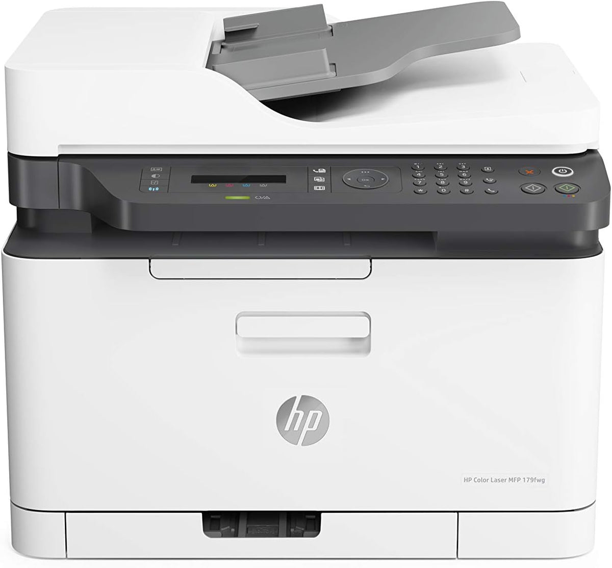 HP Laserdrucker, Weiß/Grau, Color Laser MFP 179fwg Multifunktions-Farb, Drucken, Kopieren, Scannen, Faxen, Automatische Dokumentenzuführung