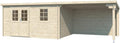 Gerätehaus woodtex, 696 x 309 x 204 cm, 28 mm, 3 m, Natur, Holz Gartenhaus Blockbohlenhaus CA2987, Wandstärke, belassen