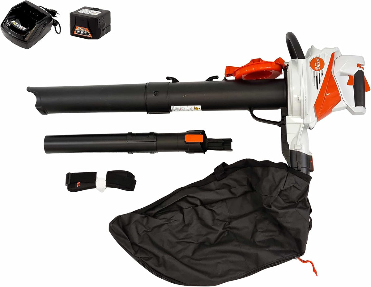 Stihl Laubbläser, schwarz/weiß/orange, Akku Saughäcksler SHA 56 (+ Akku AK20 + AL101 Ladegerät), Batteriebetrieben