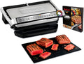 Tefal Elektrogrill, 200 W, Silber/Schwarz, OptiGrill+ XL Kontaktgrill, 9 Programme, manueller Modus, Garstufenanzeige