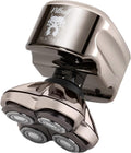 Skull Shaver Elektrorasierer, Silber/Schwarz, Pitbull Platinum Pro - für Herren - Kabellos, Wiederaufladbar, Nass & Trocken