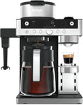 Ninja Milchaufschäumer, Schwarz/Silber, Prestige 2-in-1 Filterkaffee- und Kapselmaschine mit, für Latte, Schwarz CFN802EU