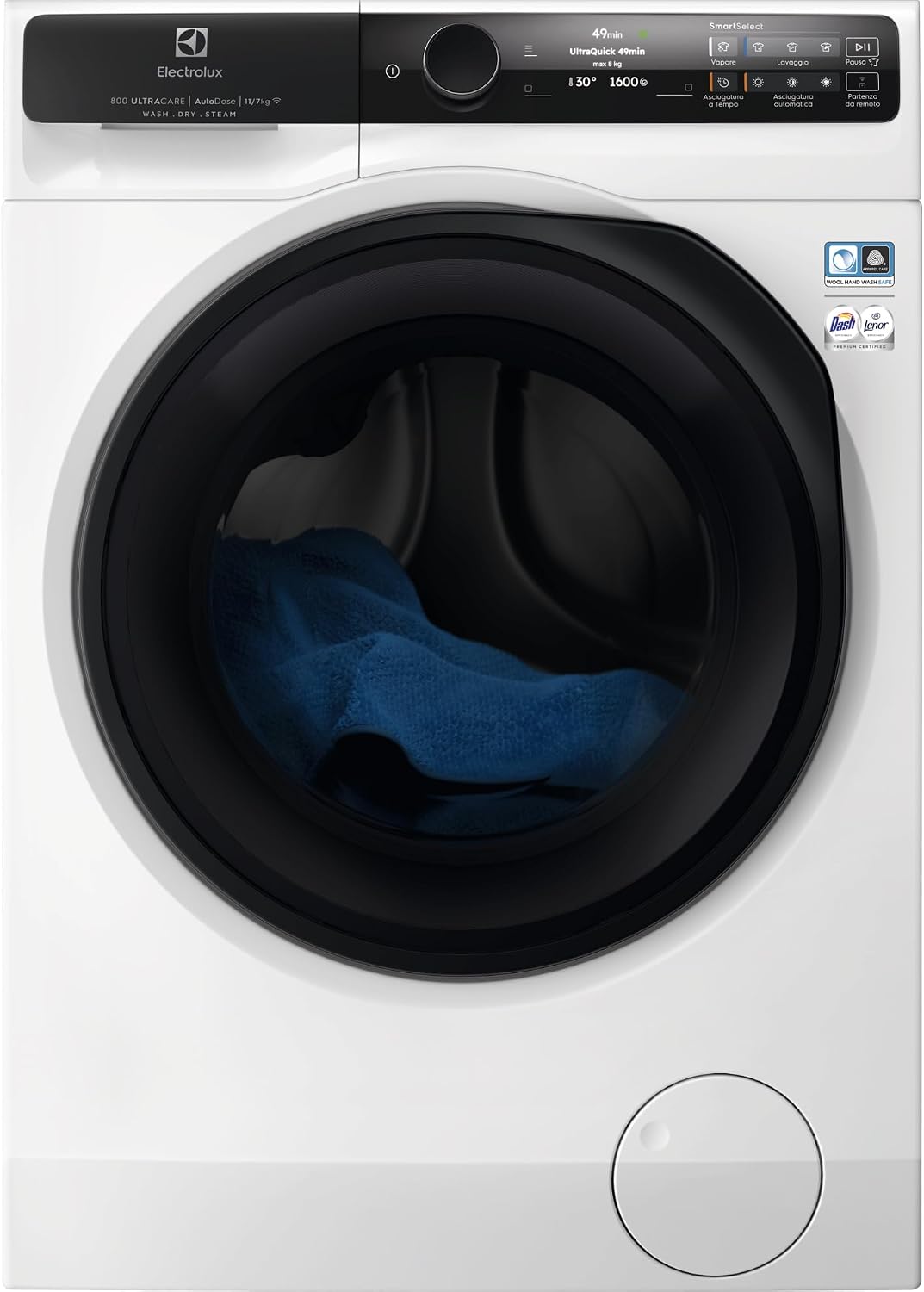 Electrolux Waschtrockner, Weiß/Schwarz, ew8w7117gcq ultracare 800 Frontlader kg 1550 rpm d