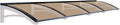 Pensiline Bellhouse Markise, 100 x 400 cm, Bronze/Weiß/Grau, Vordach aus hölzern für den Außenbereich Farbe Weiss
