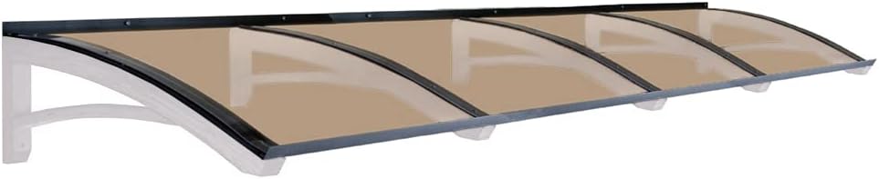 Pensiline Bellhouse Markise, 100 x 400 cm, Bronze/Weiß/Grau, Vordach aus hölzern für den Außenbereich Farbe Weiss