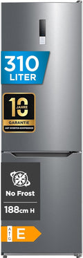 Midea Kompressor, 188 cm, 224 L, Silber, MDRB424FGE02OA Kühl-/Gefrierkombination/
