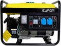 Dönges Powerstation, 230 V, 15 L, Gelb/Schwarz/Blau, Stromerzeuger Benzin leise 2200 Watt, Notstromaggregat mit 2 x Steckdosen