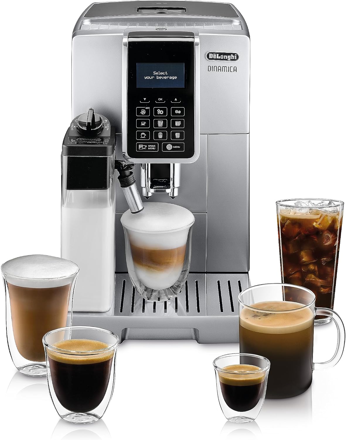 De'Longhi PrimaDonna Elite ECAM 656.75.MS Kaffeevollautomat mit 4,3 Zoll Farbdisplay automatischer Milchschaum 2 Tassen Funktion 1350 W großer 2 L