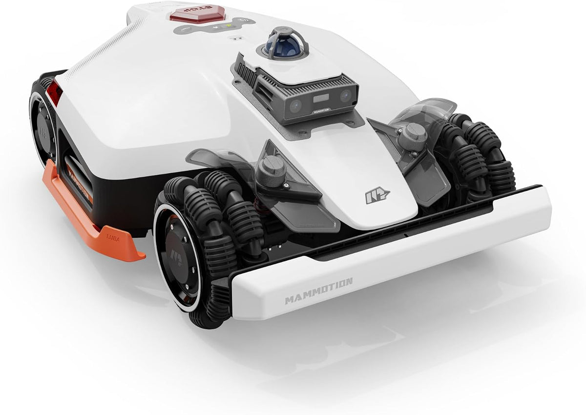 Mammotion Mähroboter, 3000 M, 12 Ah, Weiß/Schwarz/Orange, LUBA 3 AWD 3000 ohne Begrenzungskabel für 3000㎡, AWD für 80% Steigungen