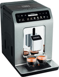 KRUPS Kaffeevollautomat, Silber/Schwarz, Evidence Plus mit Milchschlauch, 19 Getränke, 2-Tassen-Funktion, Farbdisplay