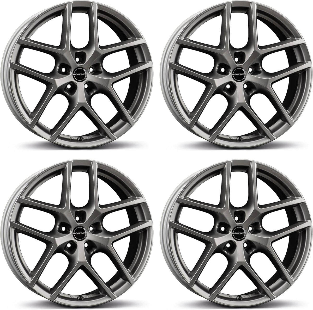Borbet Felgen, Titan, 4x Y 8.0x19 ET44 5x112 matt kompatibel mit Seat Altea Ateca