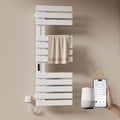 EMKE Heizkörper, 500 mm, 440 W, Weiß, Handtuch Elektrisch 1300 x, WiFi Smart Thermostat Elektrischer Bad Handtuchhalter